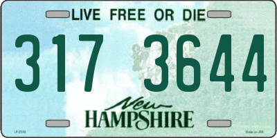 NH license plate 3173644
