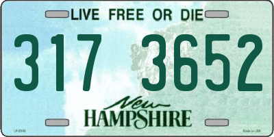 NH license plate 3173652
