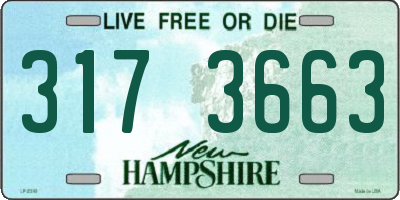 NH license plate 3173663