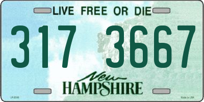 NH license plate 3173667