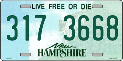 NH license plate 3173668