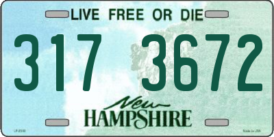 NH license plate 3173672