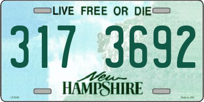 NH license plate 3173692