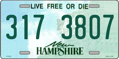 NH license plate 3173807