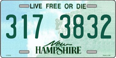 NH license plate 3173832