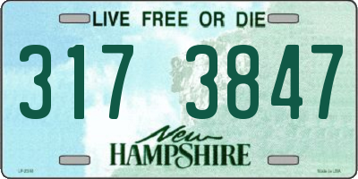 NH license plate 3173847