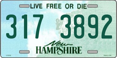 NH license plate 3173892