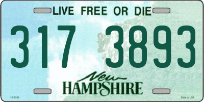 NH license plate 3173893