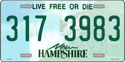 NH license plate 3173983