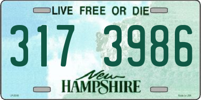 NH license plate 3173986