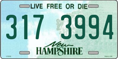 NH license plate 3173994