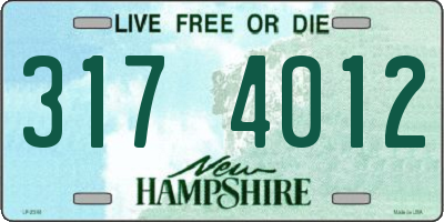 NH license plate 3174012