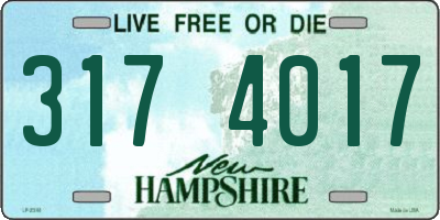 NH license plate 3174017