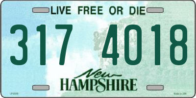 NH license plate 3174018