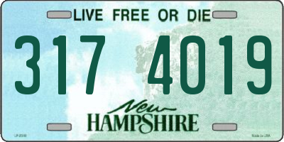 NH license plate 3174019