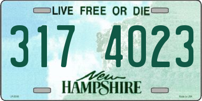 NH license plate 3174023