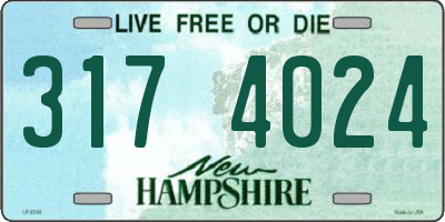 NH license plate 3174024