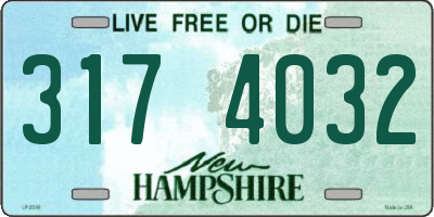 NH license plate 3174032