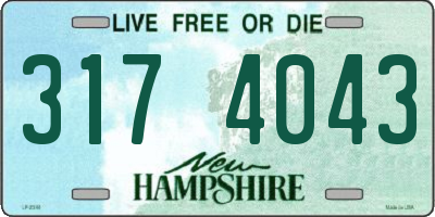 NH license plate 3174043