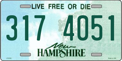 NH license plate 3174051