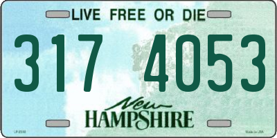 NH license plate 3174053
