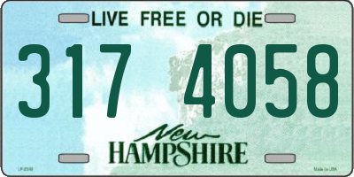 NH license plate 3174058