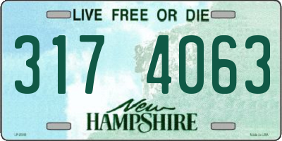 NH license plate 3174063