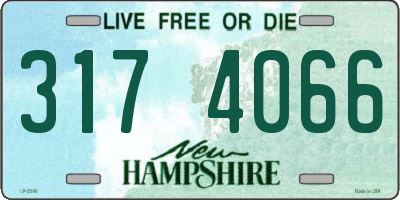 NH license plate 3174066