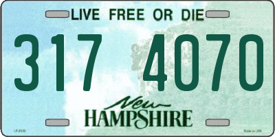 NH license plate 3174070