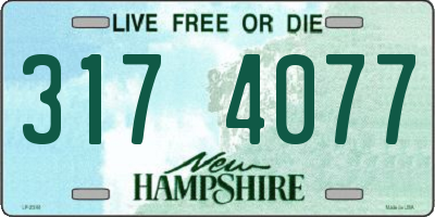 NH license plate 3174077