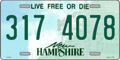 NH license plate 3174078