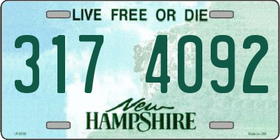 NH license plate 3174092