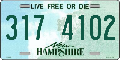 NH license plate 3174102