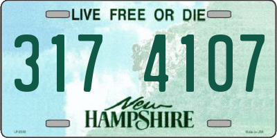 NH license plate 3174107
