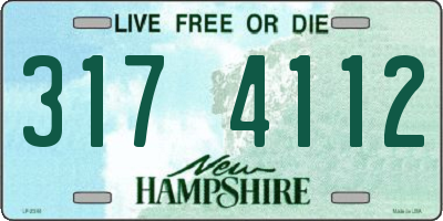 NH license plate 3174112