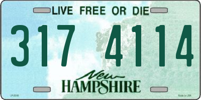 NH license plate 3174114