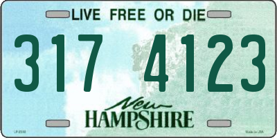 NH license plate 3174123