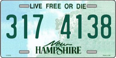 NH license plate 3174138