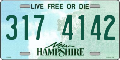 NH license plate 3174142