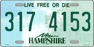 NH license plate 3174153