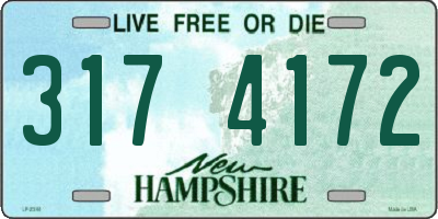 NH license plate 3174172