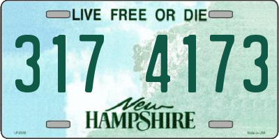 NH license plate 3174173