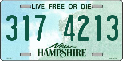 NH license plate 3174213