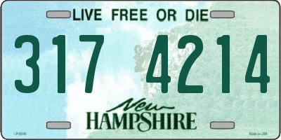 NH license plate 3174214