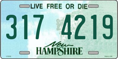 NH license plate 3174219