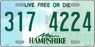 NH license plate 3174224