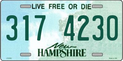 NH license plate 3174230