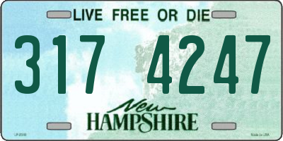 NH license plate 3174247