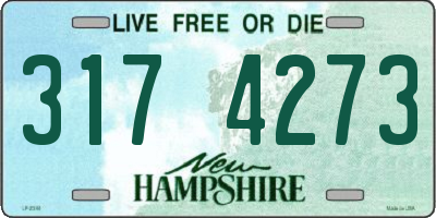NH license plate 3174273