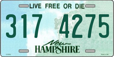 NH license plate 3174275